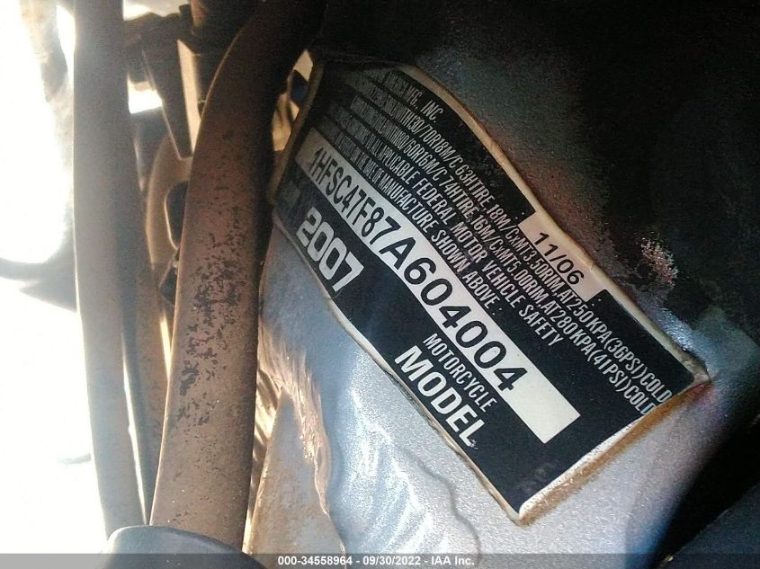 2007 HONDA GL1800 1HFSC47F87A604004