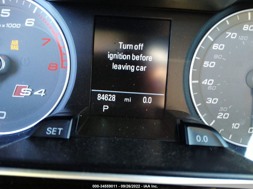 2014 AUDI S4 PRESTIGE WAUKGAFL6EA041372
