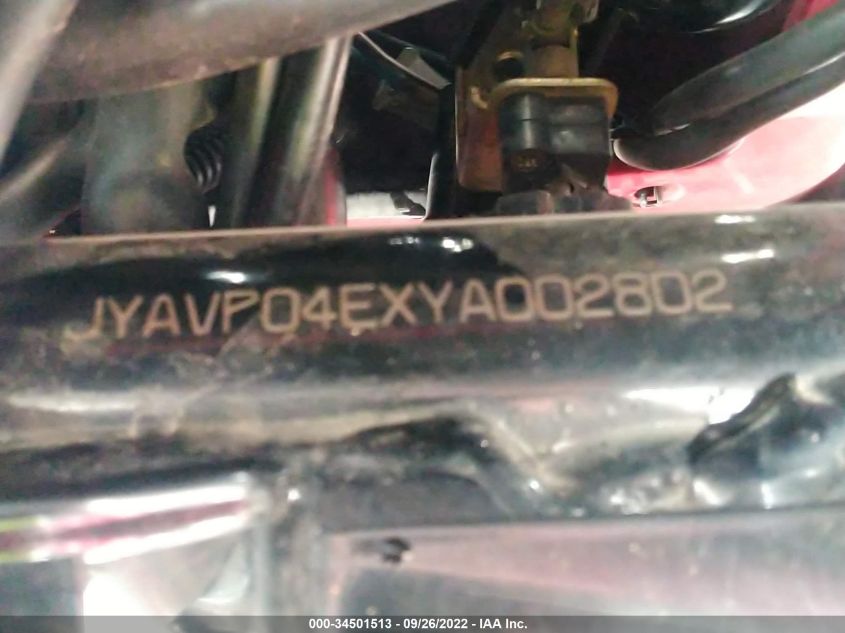 2000 YAMAHA XVZ13 TF JYAVP04EXYA002802