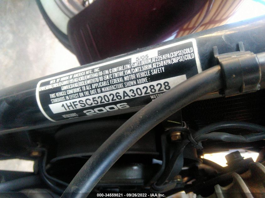2006 HONDA VT1300 S 1HFSC52026A302828