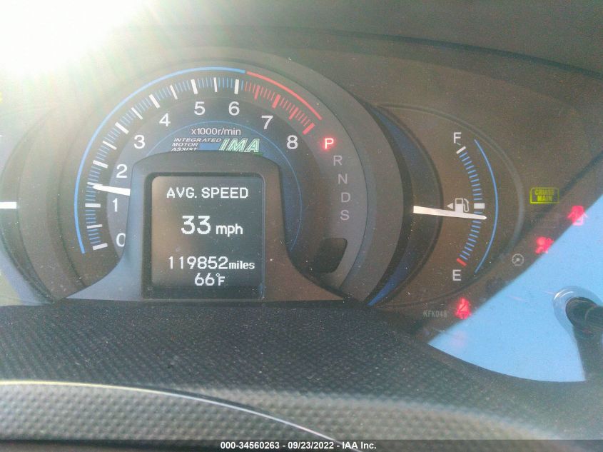 2013 HONDA INSIGHT EX JHMZE2H7XDS002045