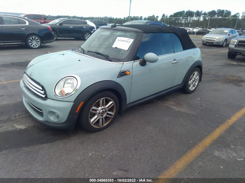 2013 MINI COOPER CONVERTIBLE WMWZN3C50DT265939