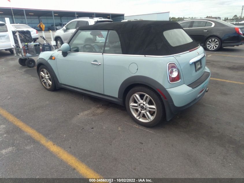 2013 MINI COOPER CONVERTIBLE WMWZN3C50DT265939