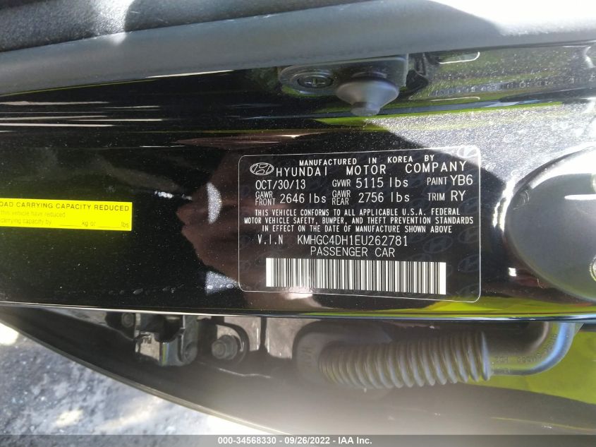 2014 HYUNDAI GENESIS 5.0L R-SPEC KMHGC4DH1EU262781