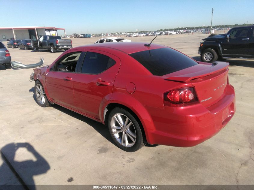 2013 DODGE AVENGER SE V6 1C3CDZAG4DN581341