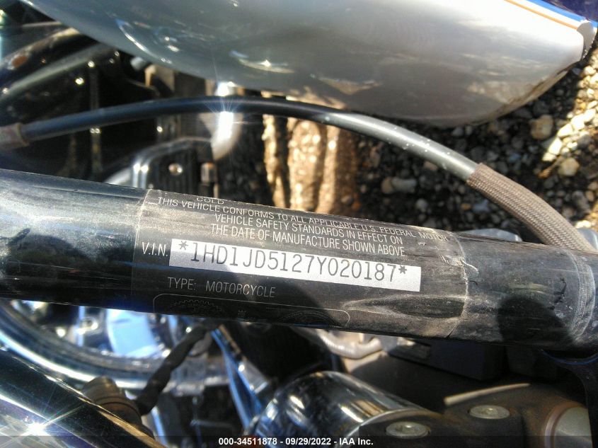 2007 HARLEY-DAVIDSON FLSTN 1HD1JD5127Y020187