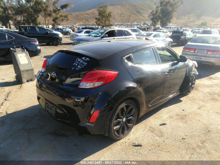 2013 HYUNDAI VELOSTER W/BLACK INT - KMHTC6AD0DU088048
