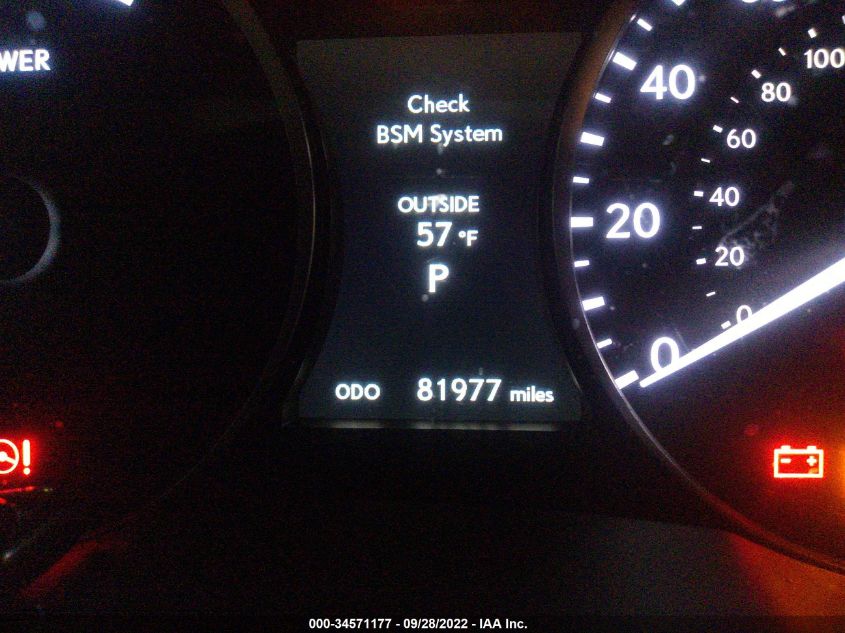 2013 LEXUS ES 300H HYBRID JTHBW1GG1D2030648