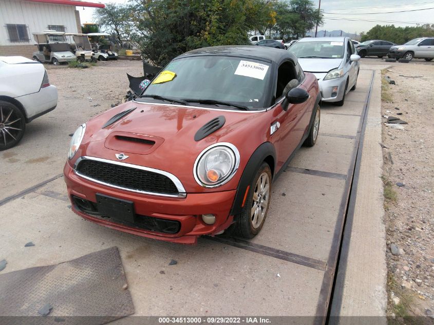 2013 MINI COOPER COUPE S WMWSX3C57DT466314