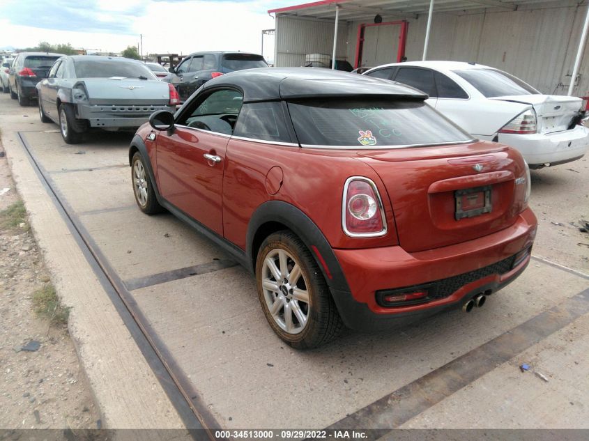 2013 MINI COOPER COUPE S WMWSX3C57DT466314