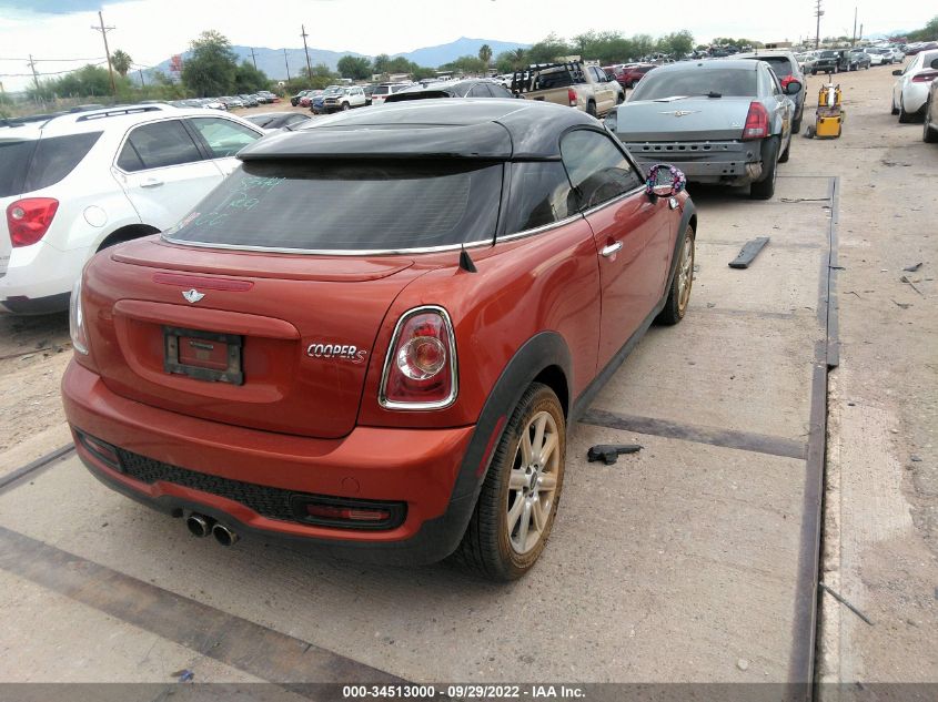 2013 MINI COOPER COUPE S WMWSX3C57DT466314