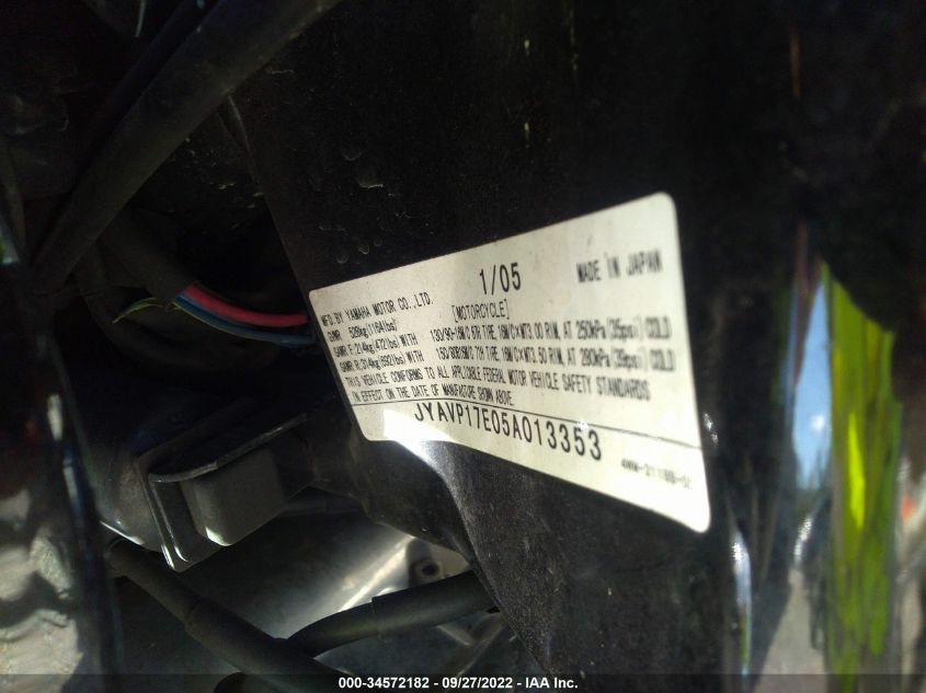 2005 YAMAHA XV1700 A JYAVP17E05A013353