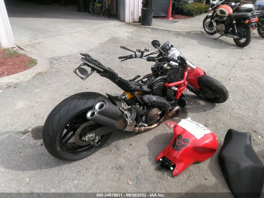 2017 DUCATI MONSTER 821 ZDM1RBTS0HB024290