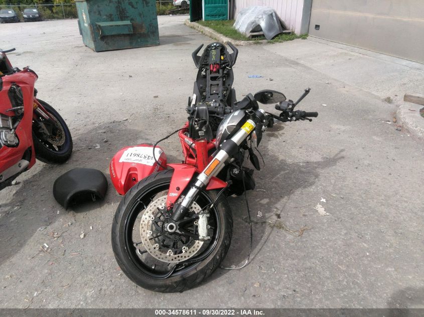 2017 DUCATI MONSTER 821 ZDM1RBTS0HB024290