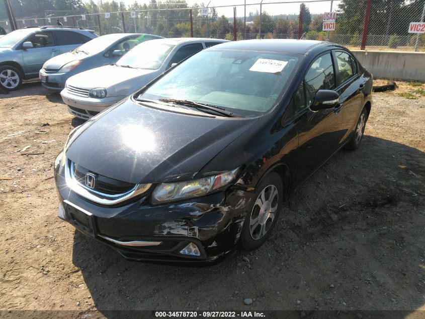 2013 HONDA CIVIC HYBRID 19XFB4F20DE202693