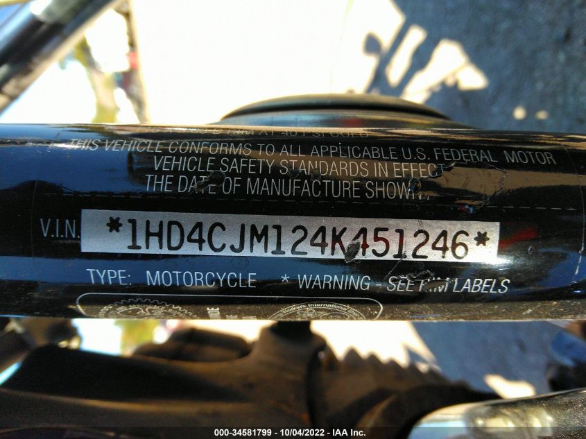 2004 HARLEY-DAVIDSON XL883 C 1HD4CJM124K451246