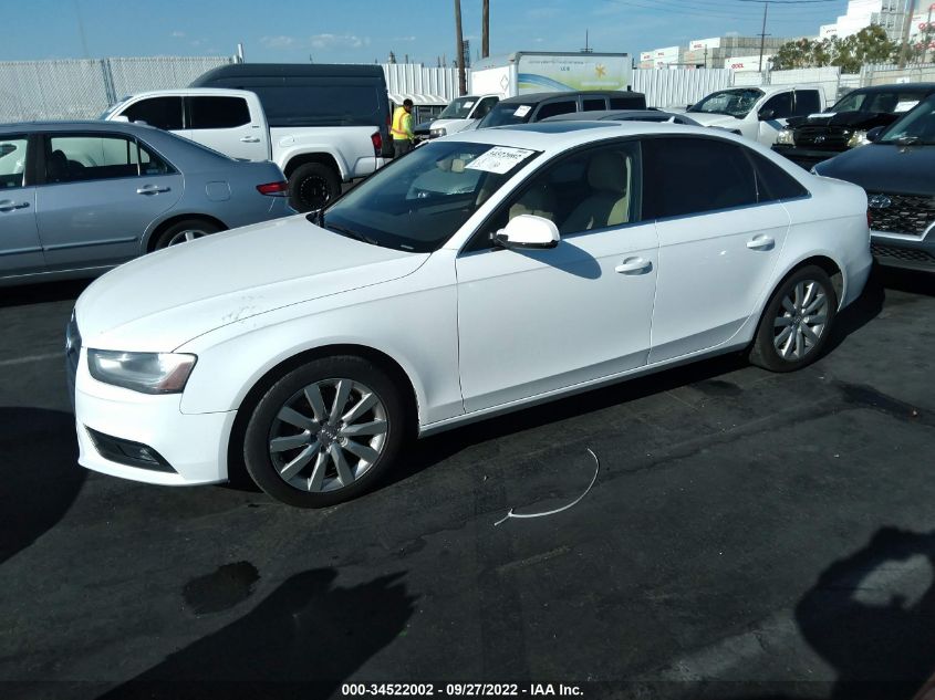 2013 AUDI A4 PREMIUM WAUAFAFL1DA070016