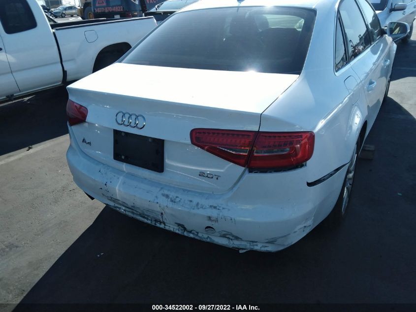 2013 AUDI A4 PREMIUM WAUAFAFL1DA070016