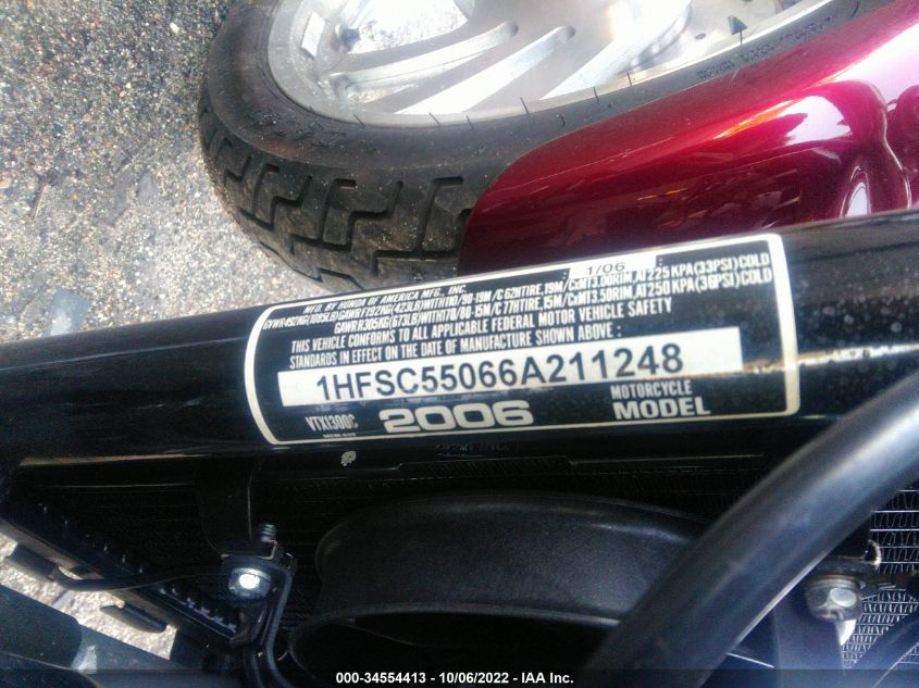 2006 HONDA VTX1300 C 1HFSC55066A211248