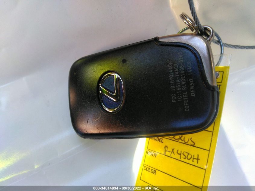 2015 LEXUS RX 450H 2T2ZB1BA1FC002900