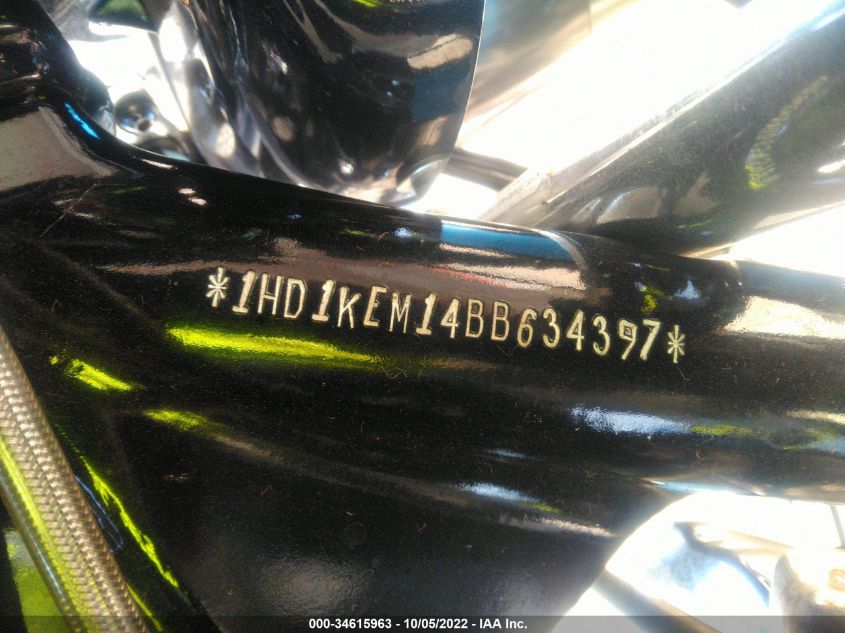 2011 HARLEY-DAVIDSON FLHTK 1HD1KEM14BB634397