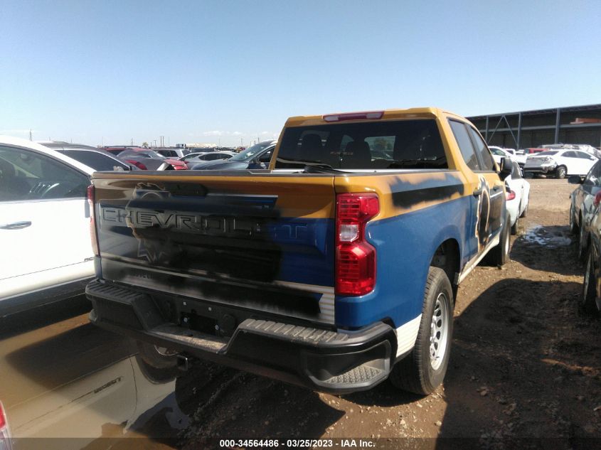 2022 CHEVROLET SILVERADO 1500 LTD WORK TRUCK 3GCPWAEK0NG198000
