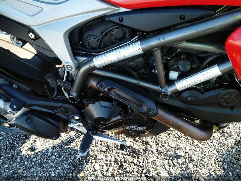 2016 DUCATI HYPERMOTARD 939 ZDM1YBJS5GB012575