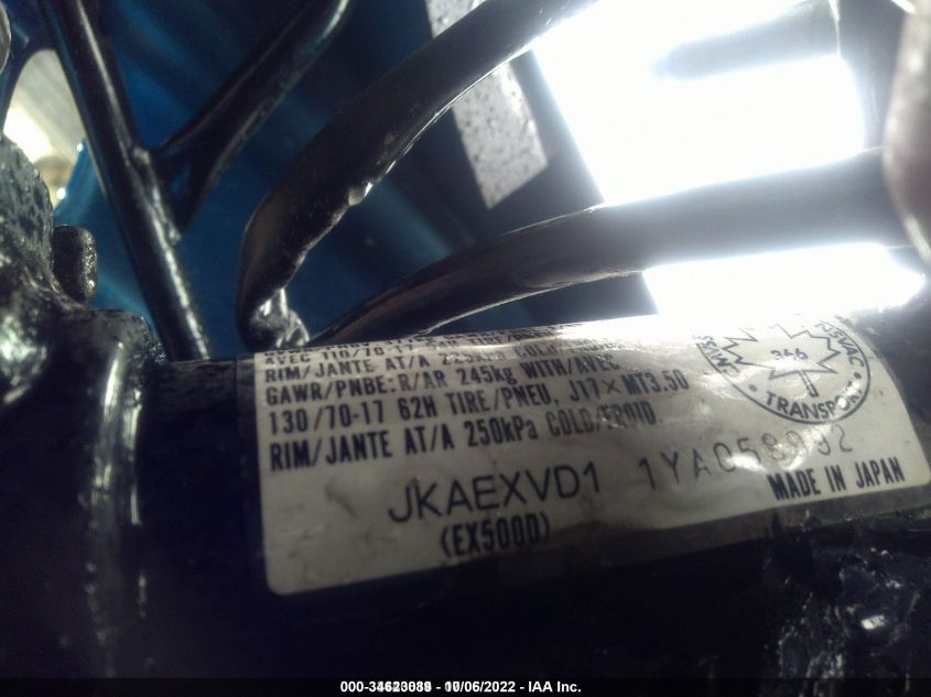 2000 KAWASAKI EX500 D JKAEXVD11YA058992