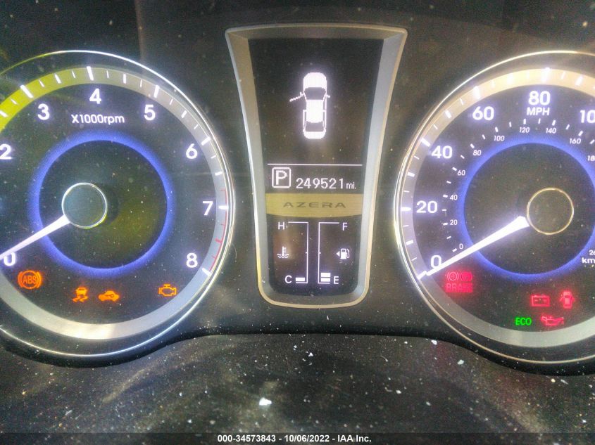 2013 HYUNDAI AZERA KMHFH4JG2DA315934