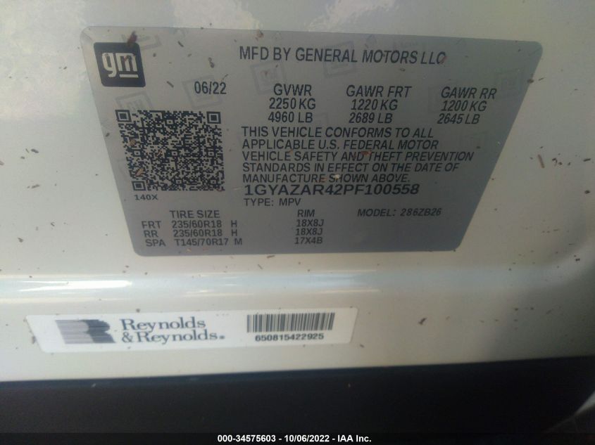 2023 CADILLAC XT4 FWD LUXURY 1GYAZAR42PF100558