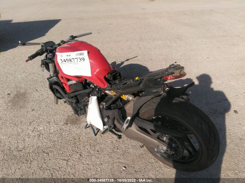 2015 DUCATI MONSTER 821 ZDM1RBTS3FB006301