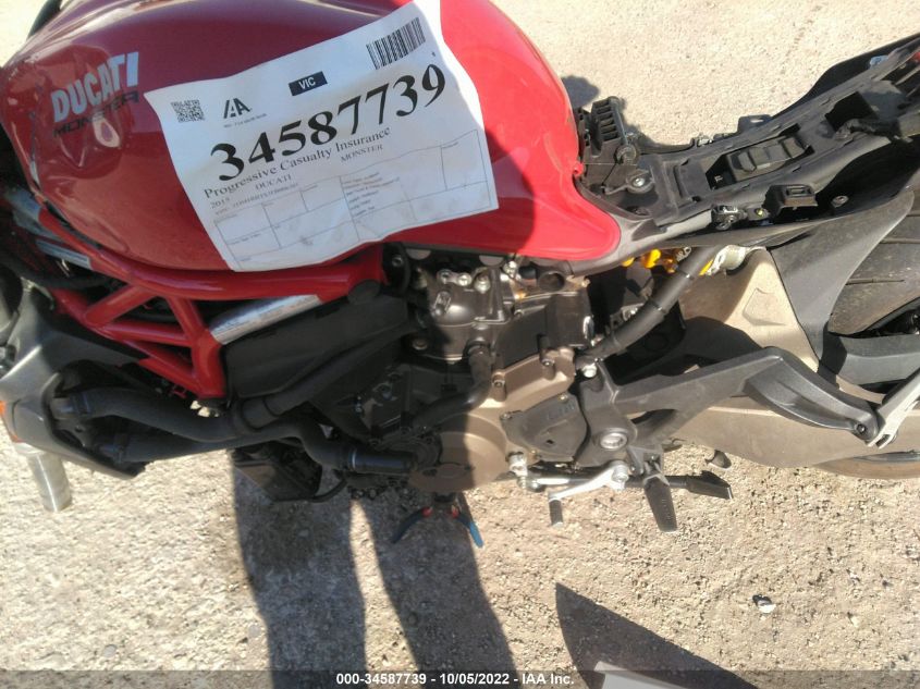 2015 DUCATI MONSTER 821 ZDM1RBTS3FB006301