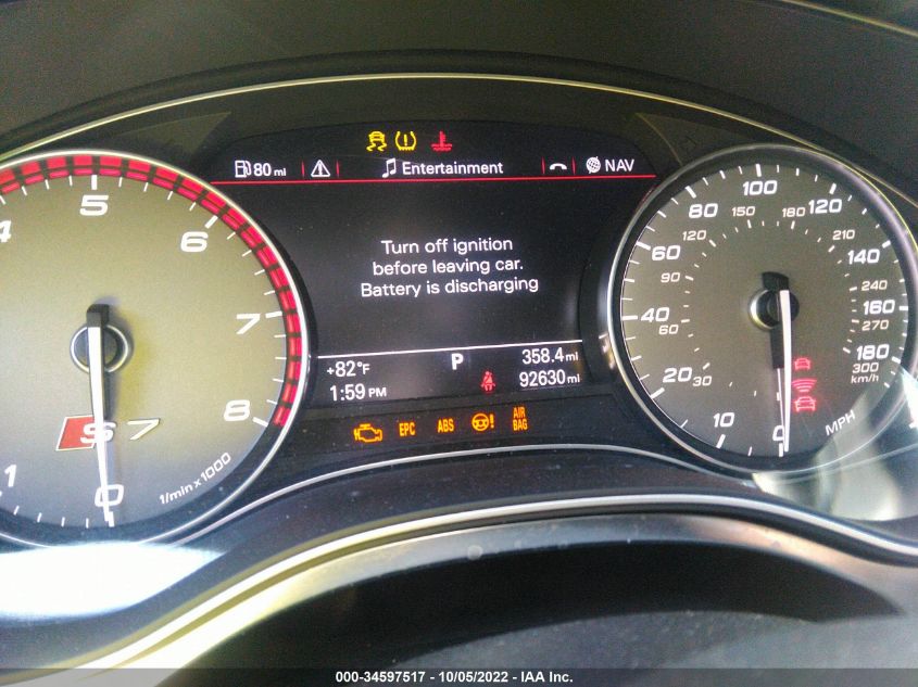 2014 AUDI S7 PRESTIGE WAUW2AFC1EN004321