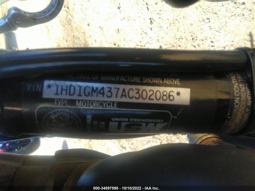 2010 HARLEY-DAVIDSON FXD 1HD1GM437AC302086