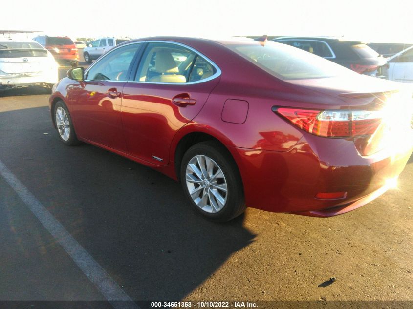 2013 LEXUS ES 300H HYBRID JTHBW1GG4D2031695