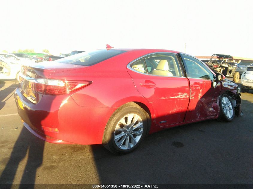 2013 LEXUS ES 300H HYBRID JTHBW1GG4D2031695