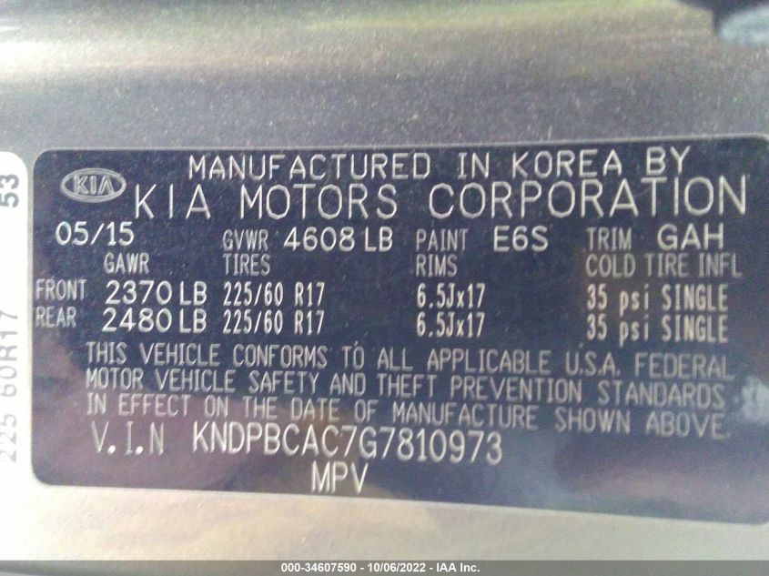 2016 KIA SPORTAGE LX - KNDPBCAC7G7810973