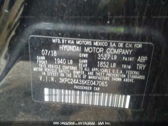 2019 HYUNDAI ACCENT SEL 3KPC24A36KE047065