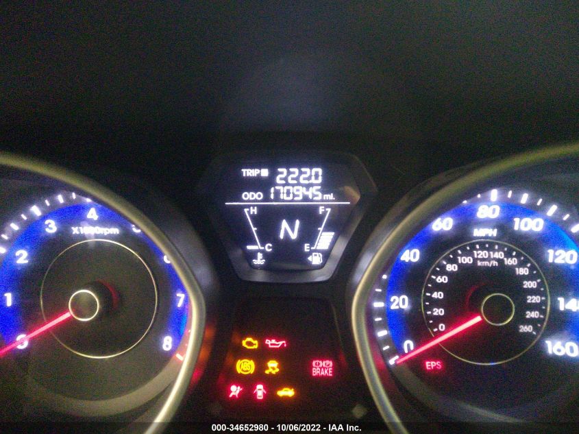 2013 HYUNDAI ELANTRA COUPE GS KMHDH6AE6DU002207