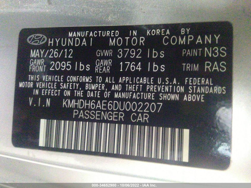 2013 HYUNDAI ELANTRA COUPE GS KMHDH6AE6DU002207