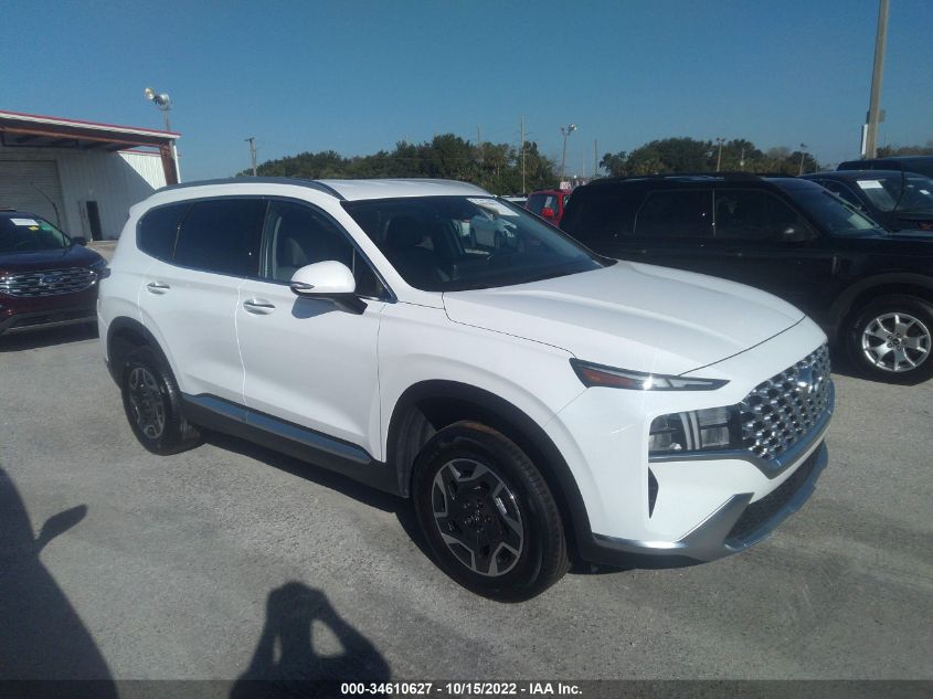 2021 HYUNDAI SANTA FE HYBRID BLUE - KM8S2DA19MU008853