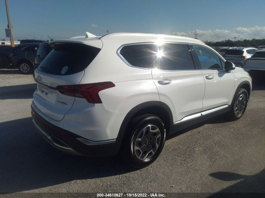 2021 HYUNDAI SANTA FE HYBRID BLUE - KM8S2DA19MU008853