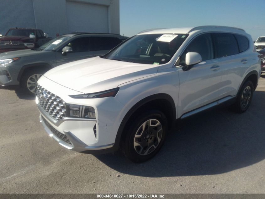 2021 HYUNDAI SANTA FE HYBRID BLUE - KM8S2DA19MU008853
