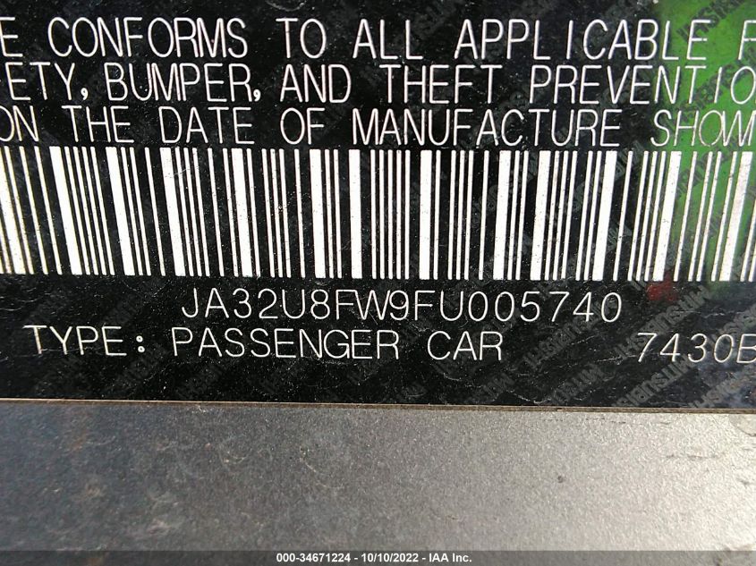 2015 MITSUBISHI LANCER GT JA32U8FW9FU005740