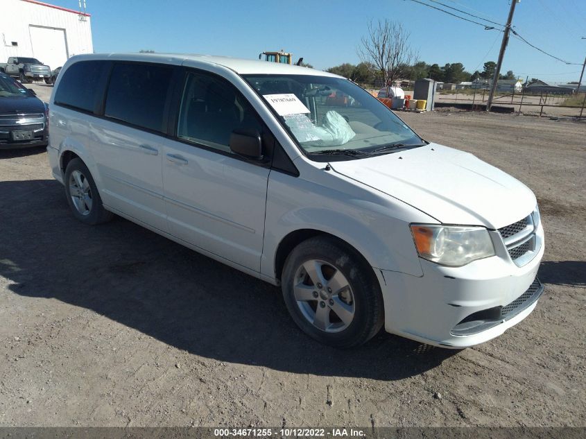 2013 DODGE GRAND CARAVAN SE 2C4RDGBG3DR554255