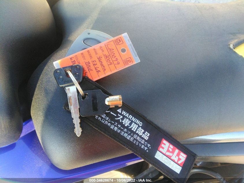 2009 YAMAHA FZ6 R JYARJ18E39A004430