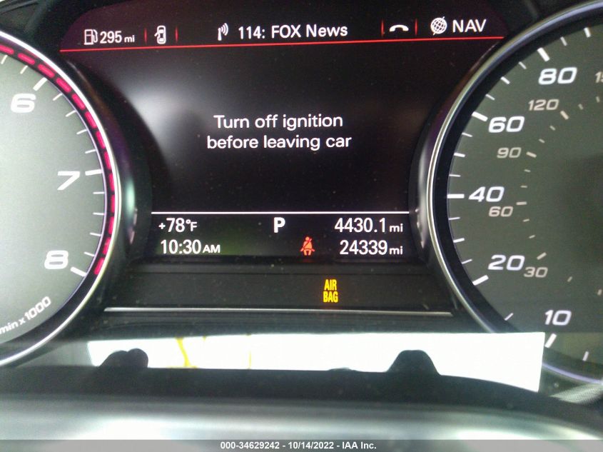 2014 AUDI S8 WAUD2AFD9EN010383