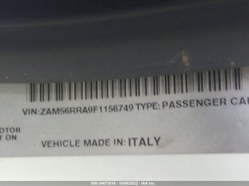 2015 MASERATI QUATTROPORTE S Q4 ZAM56RRA9F1156749
