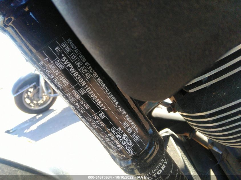 2013 VICTORY MOTORCYCLES HIGH-BALL 5VPWB36N1D3024547