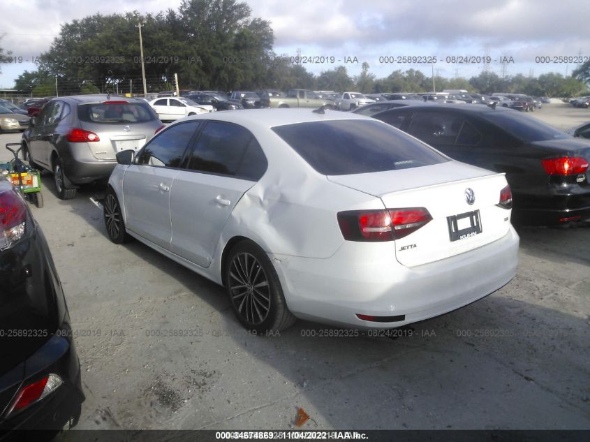 2016 VOLKSWAGEN JETTA SEDAN 1.8T SPORT 3VWD17AJ6GM418002